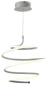 Κρεμαστό Φωτιστικό Οροφής Led Αλουμίνιο H120 Φ43 Eurolamp-144-15010-Λευκό 144-15010