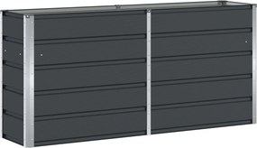 vidaXL Γλάστρα Ανθρακί 160 x 40 x 75 εκ. Ατσάλι