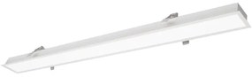 Γραμμικό Φωτιστικό Χωνευτό 220-240V with Trim On-Off Led 30w 4000K 2800lm L90 cm Αλουμίνιο Λευκό Viokef Station 3911-0313-4-W-N
