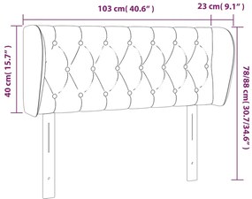 Κεφαλάρι με Πτερύγια Μαύρο 103x23x78/88 εκ. Υφασμάτινο 3117472