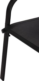 ΣΕΤ ΤΡΑΠΕΖΑΡΙΑΣ 5ΤΜΧ BRUNO HM5201.03 ΜΑΥΡΟ ΜΕΤΑΛΛΙΚΟ & TEXTILENE