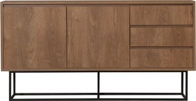 Μπουφές Καρυδιά / Μαύρο RUBA 140x36x72