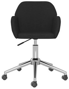 vidaXL Καρέκλα Γραφείου Περιστρεφόμενη Μαύρη Υφασμάτινη