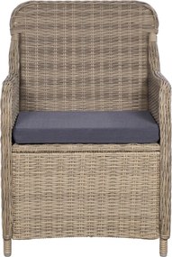 vidaXL Σετ Τραπεζαρίας Κήπου 3 Τεμαχίων Καφέ