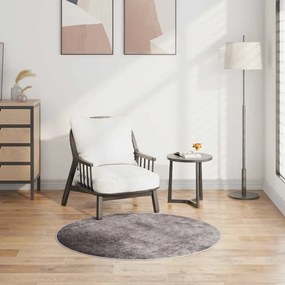 vidaXL Χαλί Πλενόμενο Γκρι Ø 120 εκ.