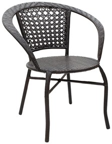 Σαλόνι Saylor  σετ 3τεμ μέταλλο-pe rattan καφέ