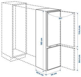 TINAD ψυγείο/καταψύκτης εντοιχιζόμενος/IKEA 500, 210/79 l 005.728.72