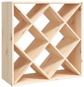 vidaXL Κάβα Κρασιών 62 x 25 x 62 εκ. από Μασίφ Ξύλο Πεύκου