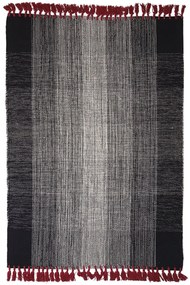 Χαλί Urban Cotton Kilim Tessa Dalia Black-Red Royal Carpet 70X140cm