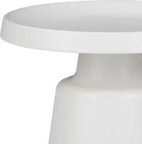 Βοηθητικό τραπέζι Ginoze Inart λευκό μέταλλο Φ50x50εκ