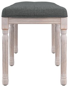 vidaXL Πάγκος Σκούρο Γκρι 110x40x49 εκ. Υφασμάτινος