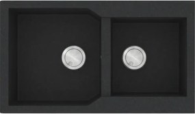 Sanitec Ultra Granite 804 (86x50) - Γρανιτένιος νεροχύτης - Graphite