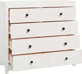 vidaXL Βοηθητικό Ντουλάπι Λευκό 100x40x90 εκ. από Μασίφ Ξύλο Πεύκου