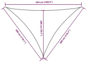 ΠΑΝΙ ΣΚΙΑΣΗΣ ΤΡΙΓΩΝΟ ΛΕΥΚΟ 3 X 3 X 4,24 Μ. ΑΠΟ ΎΦΑΣΜΑ OXFORD 135282