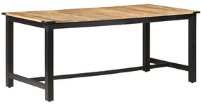 vidaXL Τραπεζαρία 180 x 90 x 76 εκ. από Μασίφ Ακατέργαστο Ξύλο Μάνγκο