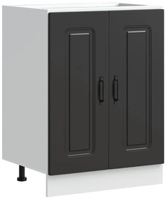 vidaXL Ντουλάπι βάσης νεροχύτη Kalmar Μαύρο 60x46x81,5 εκ. Επεξ. Ξύλο