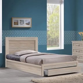 LIFE κρεβάτι μονό με συρτάρι Sonoma 99x196x93 (Στρώμα 90x190) cm ΕΜ3635,2