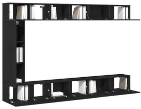 vidaXL Σετ επίπλου τηλεόρασης 9 pcs Μαύρη δρυς 30.5 x 30 x 110 εκ.