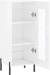 vidaXL Ντουλάπι Γυαλιστερό Λευκό 34,5x34x90 εκ. Επεξεργασμένο Ξύλο