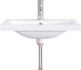 vidaXL Λεκάνη μπάνιου Χρωμέ 61 x 40 x 16,5 εκ. Μέταλλο