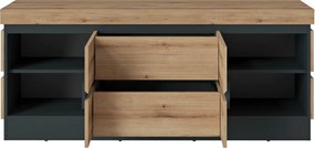 Έπιπλο τηλεόρασης Creto 2D2S - 160.80Χ45.00Χ68.00cm