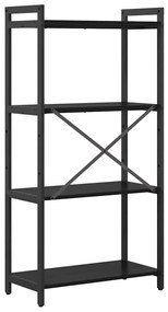 vidaXL Βιβλιοθήκη Μαύρη δρυς 60 x 30 x 118 εκ Επεξεργασμένο ξύλο