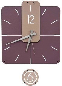Ρολόι Τοίχου Dalalet 279ENZ2709 33x50cm Purple-Beige Wallity Metal
