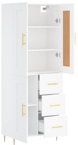 vidaXL Ντουλάπι Λευκό 69,5x34x180 εκ. από Επεξεργασμένο Ξύλο