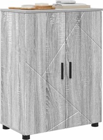 vidaXL Ντουλάπι Μπάνιου Γκρίζο Σονομα 60 x 35 x 80 εκ