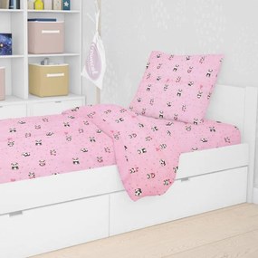 Πάνα Χασές Βαμβακερή Bebe 80x80εκ. Panda 111 Pink Dimcol