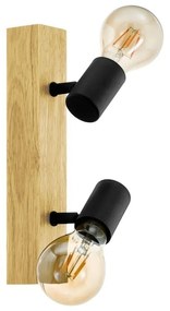 Φωτιστικό Οροφής Spot Townshend 3 98112 Brown-Black Eglo Metal,Wood
