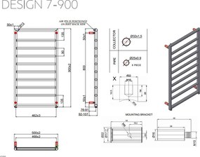 Karag Design 7-900 Chrome 50x90 - Θερμαντικό σώμα μπάνιου