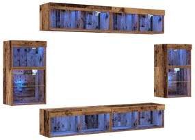 vidaXL Floating Shelf 2 τεμάχια Παλαιό ξύλο 40x28.5x40 εκ Επεξεργασμένο ξύλο