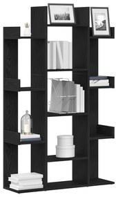 vidaXL Βιβλιοθήκη Μαύρης Δρυς 86x25,5x140 εκ από Επεξεργασμένο Ξύλο