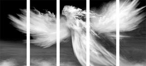 Εικόνα 5 μερών ενός αγγέλου στα σύννεφα σε ασπρόμαυρο - 200x100