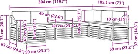 vidaXL Σειρά Καναπέ Εξωτερικού 8 pcs Λευκό και Κρεμ
