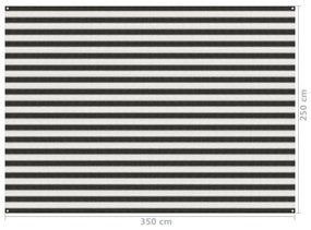 Χαλί Σκηνής Ανθρακί / Λευκό 250 x 350 εκ.