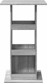 vidaXL Τραπέζι Μπαρ με Ράφια Γκρι Sonoma 60x60x102 εκ. Επεξ. Ξύλο
