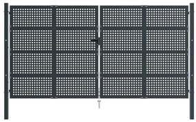 vidaXL Πύλη Κήπου Ανθρακί 400 x 200 εκ. Ατσάλινη