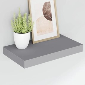 vidaXL Ράφι Τοίχου Γκρι 40x23,5x3,8 εκ. MDF