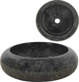 vidaXL Νιπτήρας Μαύρος 45 x 12 εκ. Μαρμάρινος