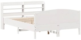 vidaXL Σκελετός Κρεβ. Χωρίς Στρώμα Λευκό 120x190 εκ Μασίφ Πεύκο