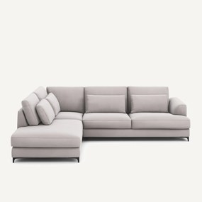 Γωνιακός καναπές αριστερός, βελούδινος, Marsile