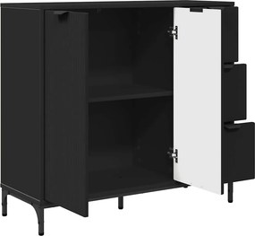 vidaXL Πλαϊνό γραφείο Μαύρο 89,5 x 33 x 82 εκ. Επεξεργασμένο ξύλο