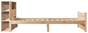 vidaXL Κρεβάτι Βιβλιοθήκη Χωρίς Στρώμα 75x190 εκ Μασίφ Ξύλο Πεύκο