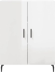 vidaXL Ντουλάπι Γυαλιστερό Λευκό 69,5x34x90 εκ. Επεξεργασμένο Ξύλο