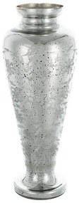 Artekko Artekko Silver Γυάλινο Ασημί Αντικέ Διακοσμητικό Βάζο (19x19x50)cm 70448