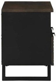 vidaXL Ντουλάπι TV με συρτάρι Καφέ 70 x 33 x 46 εκ Μασίφ ξύλο μάνγκο