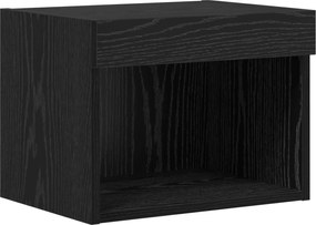 vidaXL Βάσεις τηλεόρασης Επιτοίχιο 4 pcs Μαύρη Οξυά Επεξεργασμένο ξύλο