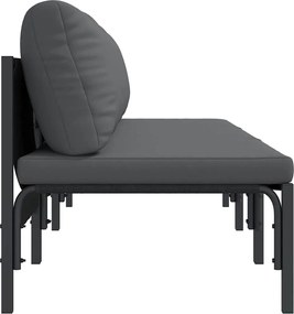 vidaXL Εξωτερικά Έπιπλα 3 Τεμάχιο Ανθρακί 80 x 80 x 71 cm Ατσάλι